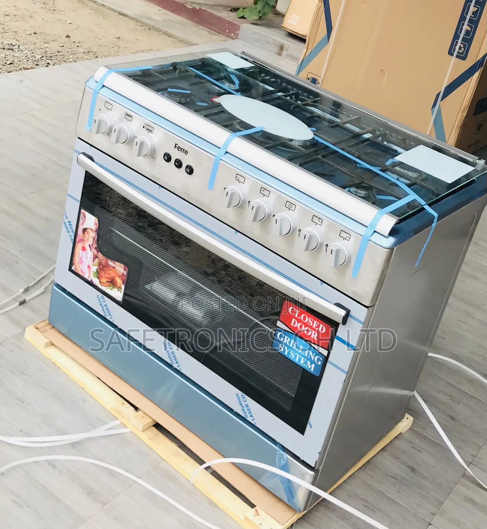 Fast Cooking Ferre 60x90 Auto Ignition 4 Gas 2 Electric
