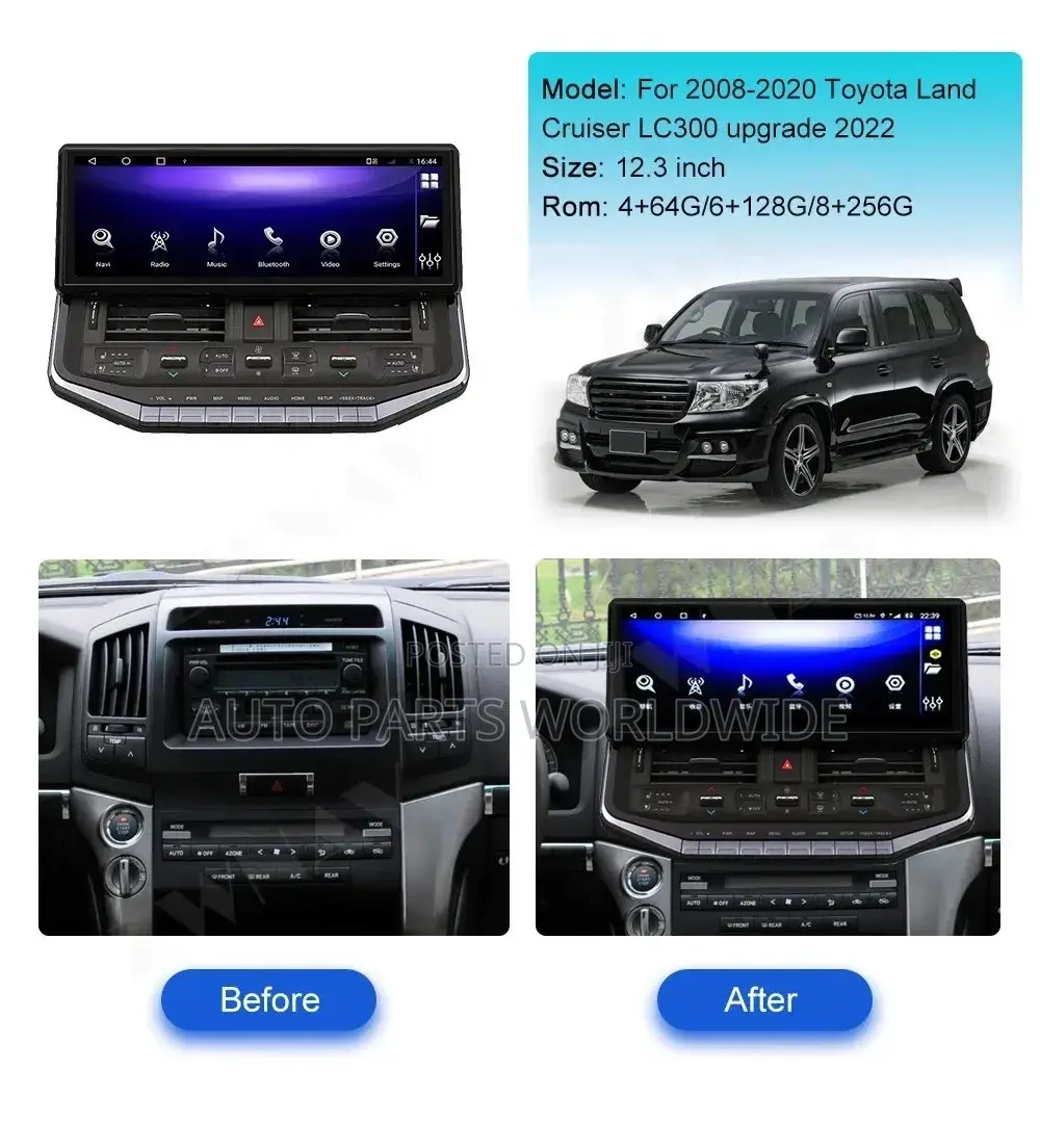 Toyoya Lan Cruiser Lc300 Andriod Screen