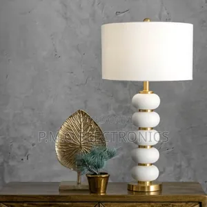 Ivory 29-Inch Stacked Iron Pearls Table Lamp