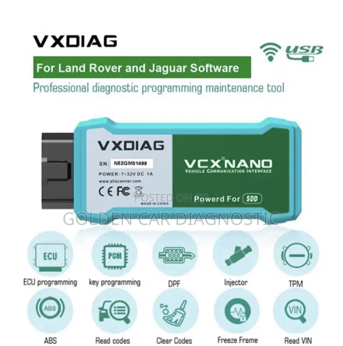 Land Rover and Jaguar Nano USB OBD2 Diagnostics Scanner