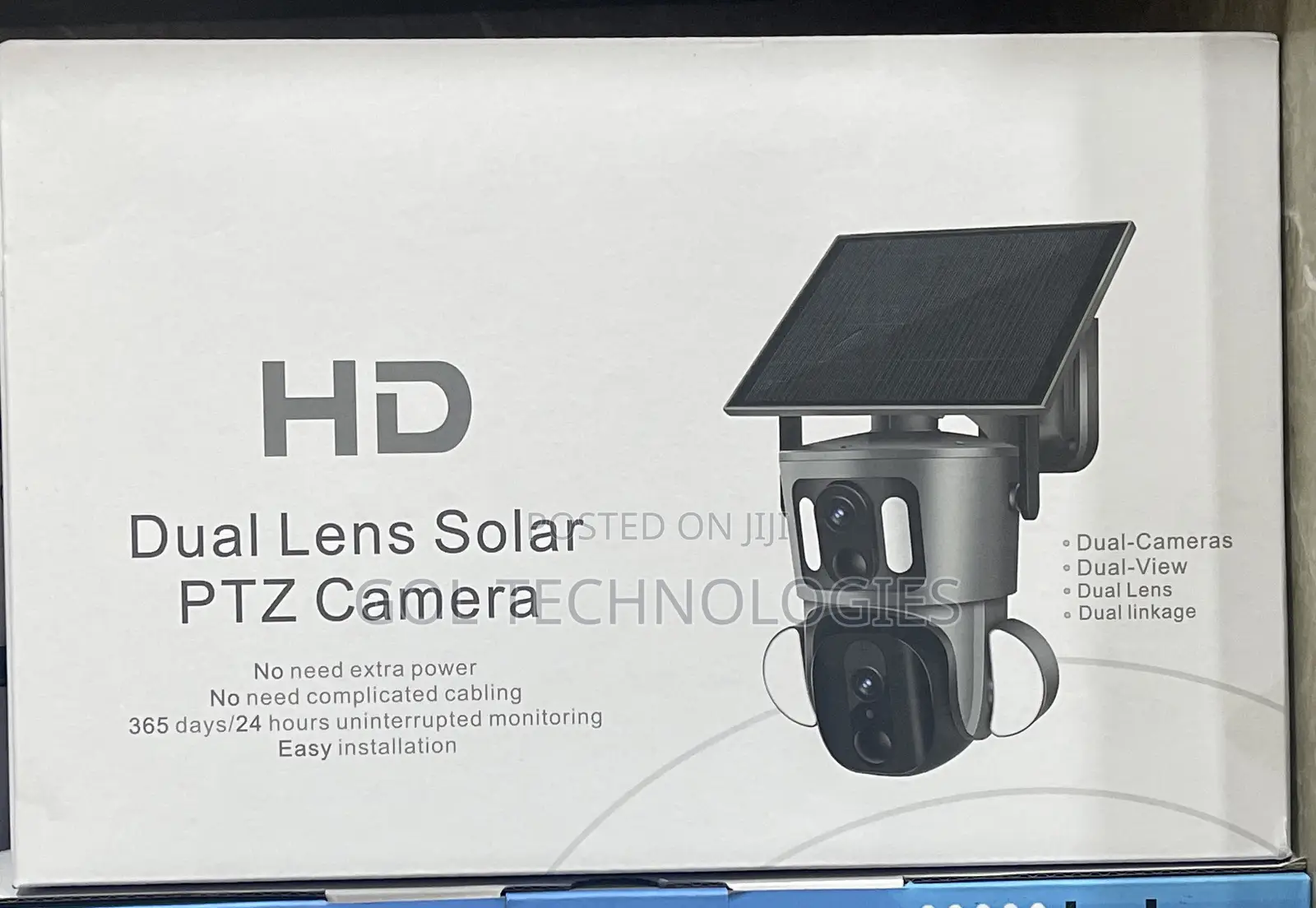 4g Solar PTZ Camera Dual Lens Hd 4mp+4mp Double Lens