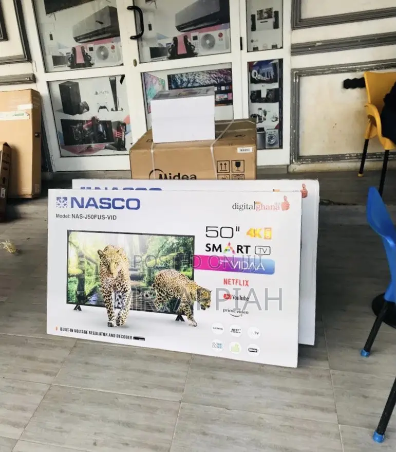 Sleek Nasco 50 Inch Uhd Smart Television(Black)