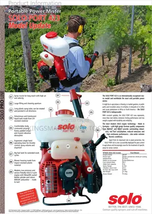 Solo Port 423 Mist Blower, Cold Fogging Machine