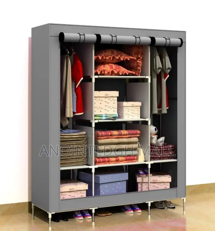3 in 1 Portable Wardrobe - Gray