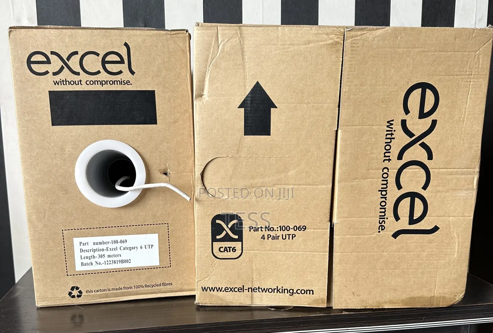 Excel Cat6 Network Cable 100-069 Utp 24awg PVC 305m Grey