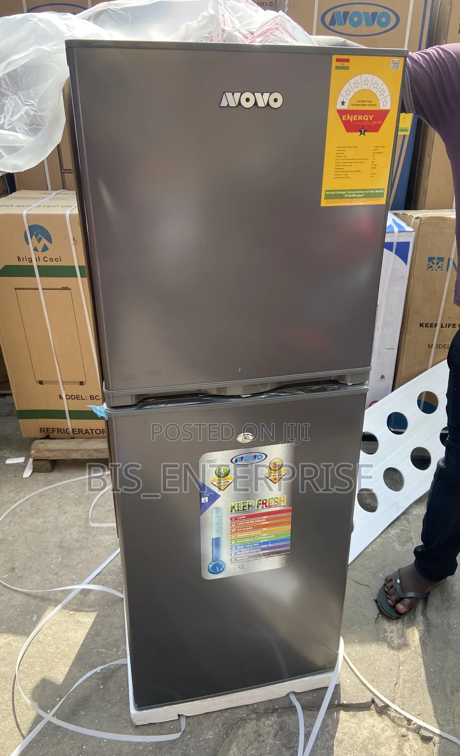 Novo Refrigerator Double Door 183 Liters