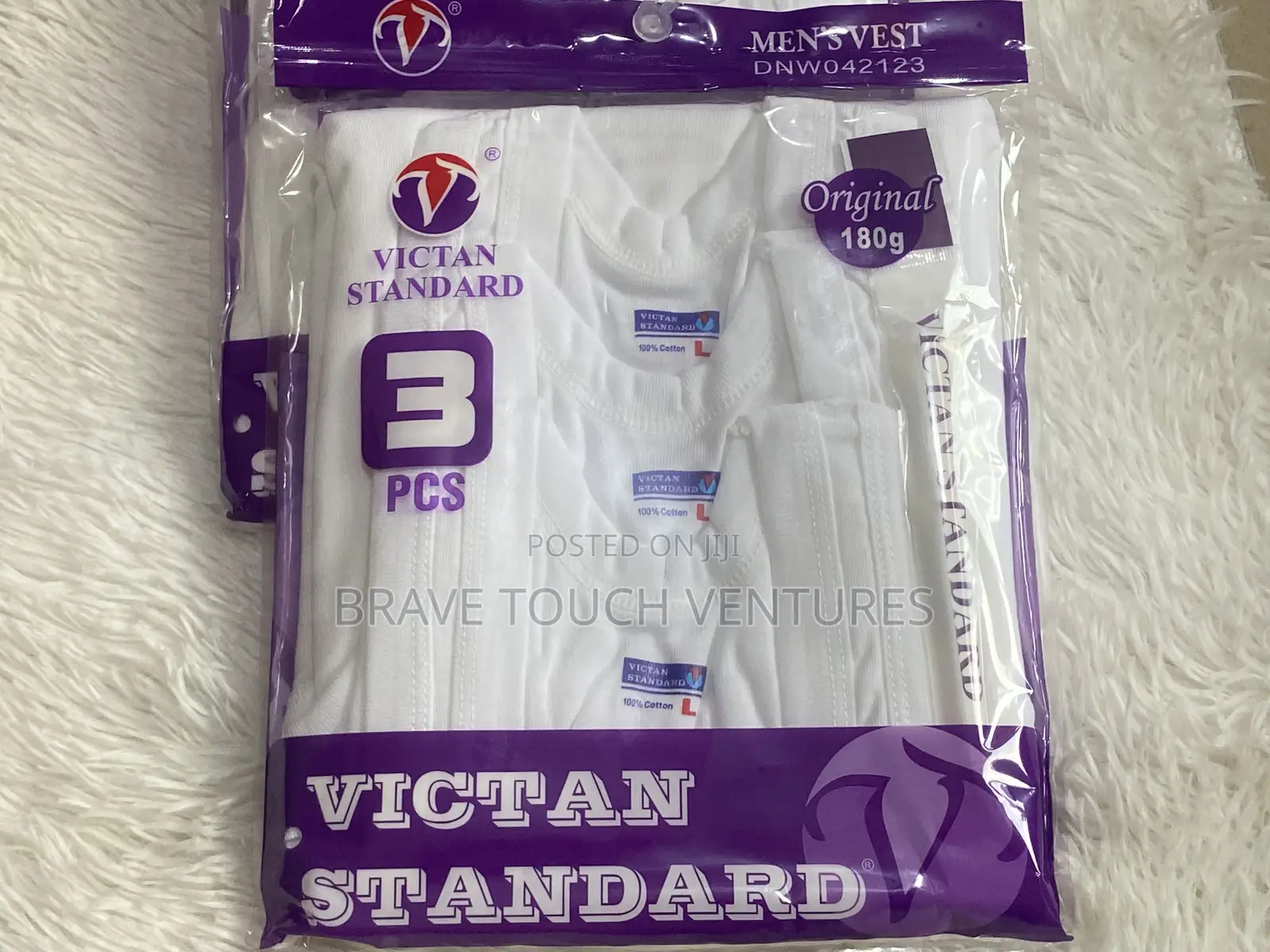 3 in 1 Victan Standard Men Singlet/Vest - 100% Cotton