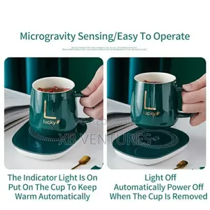 Ceramic Coffee Cup + Automatic Heating Pad Energy Saving