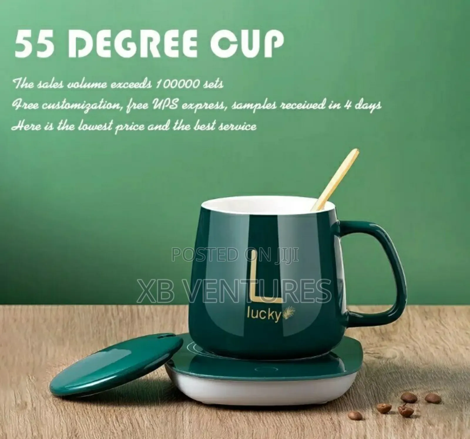Ceramic Coffee Cup + Automatic Heating Pad Energy Saving