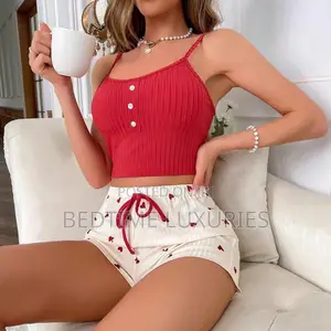 2 Piece Nightwear- Top With Shorts