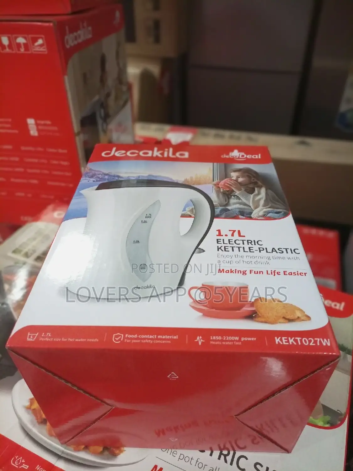 1.5L Electric Kettle Plastic Quality Plastic Kettle.