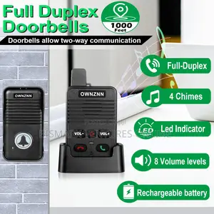 1000ft Range Two Way Intercom Audio Wireless Doorbell
