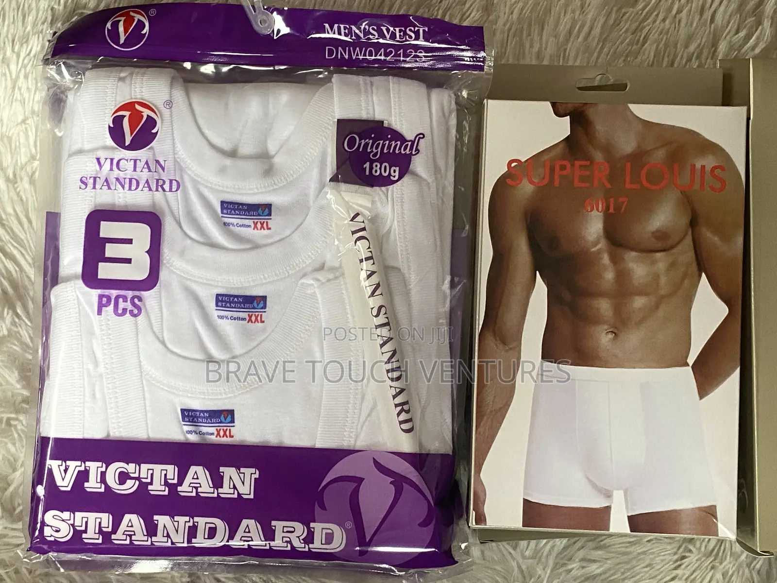 3 Pieces Men Singlet + 3 Pieces Boxer Short