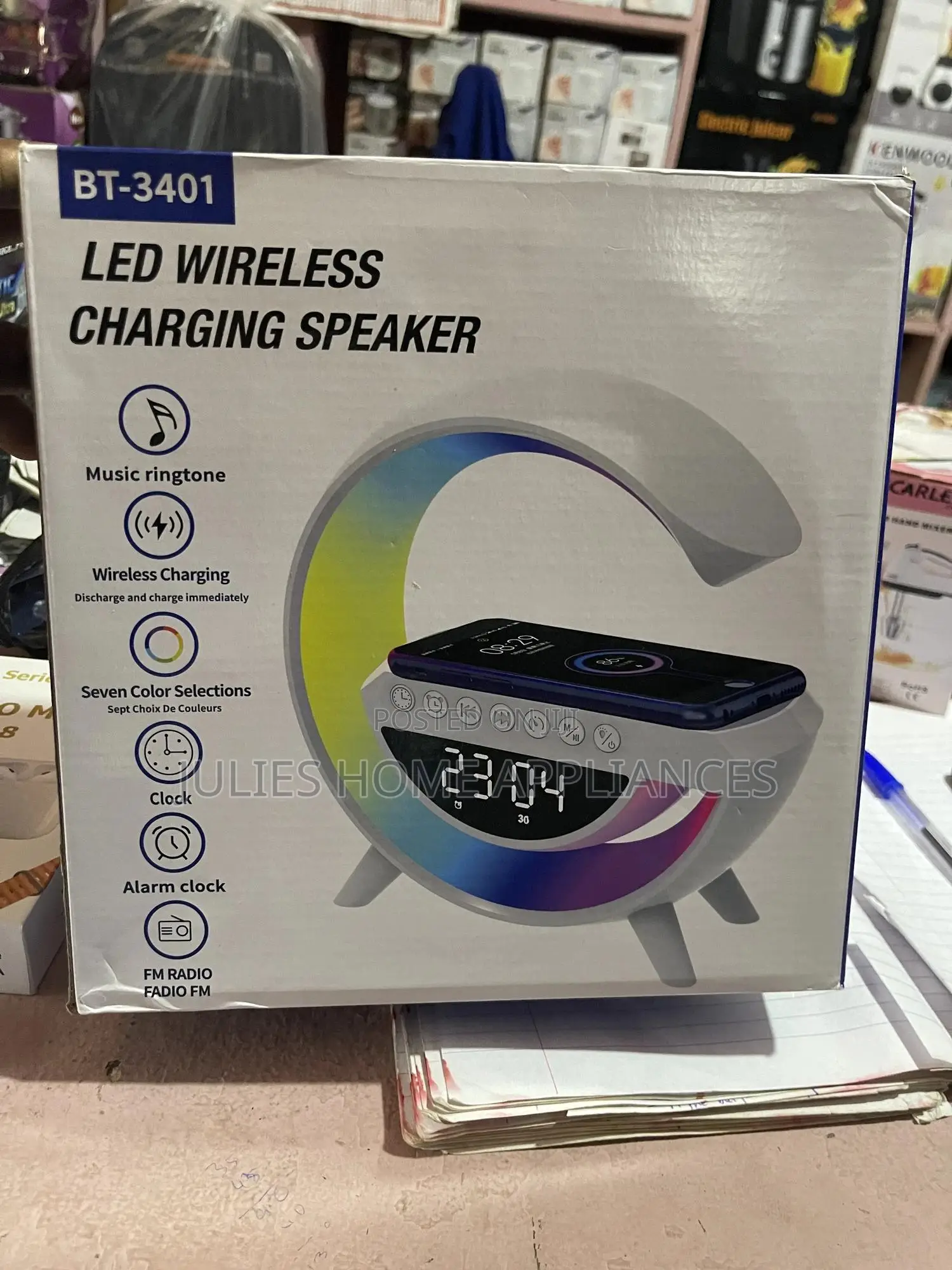 LED Wireless Charging Bluetooth, Radio Speaker