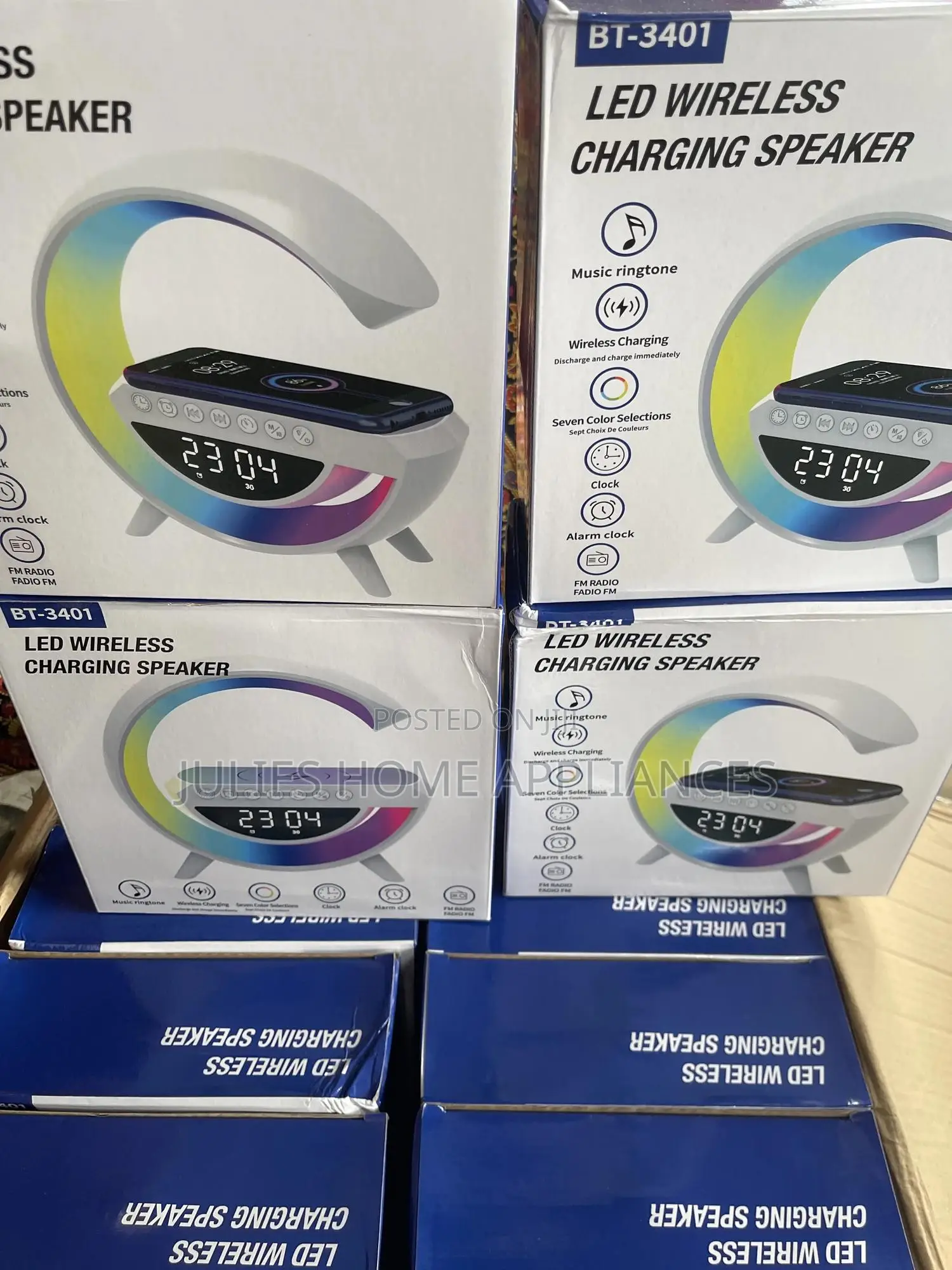 LED Wireless Charging Bluetooth, Radio Speaker