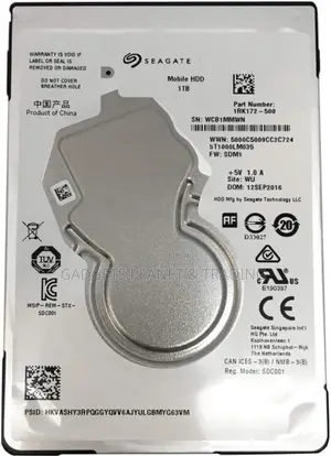 Seagate Laptop HDD Sata 6gb/S 2.5” Internal Hard Drive - 1tb