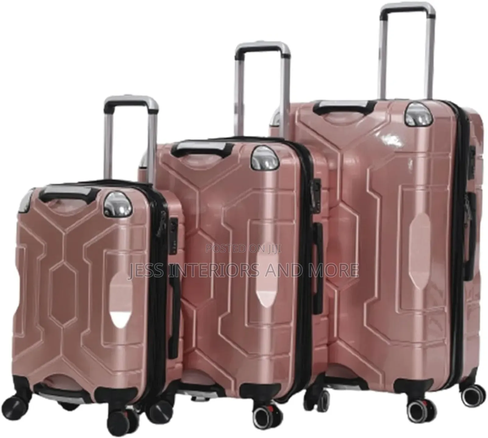 3-Piece Luggage Sets (Rose Gold)
