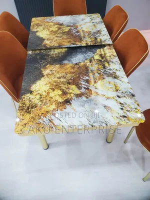 Extendable Dinning Set With 6 Chairs