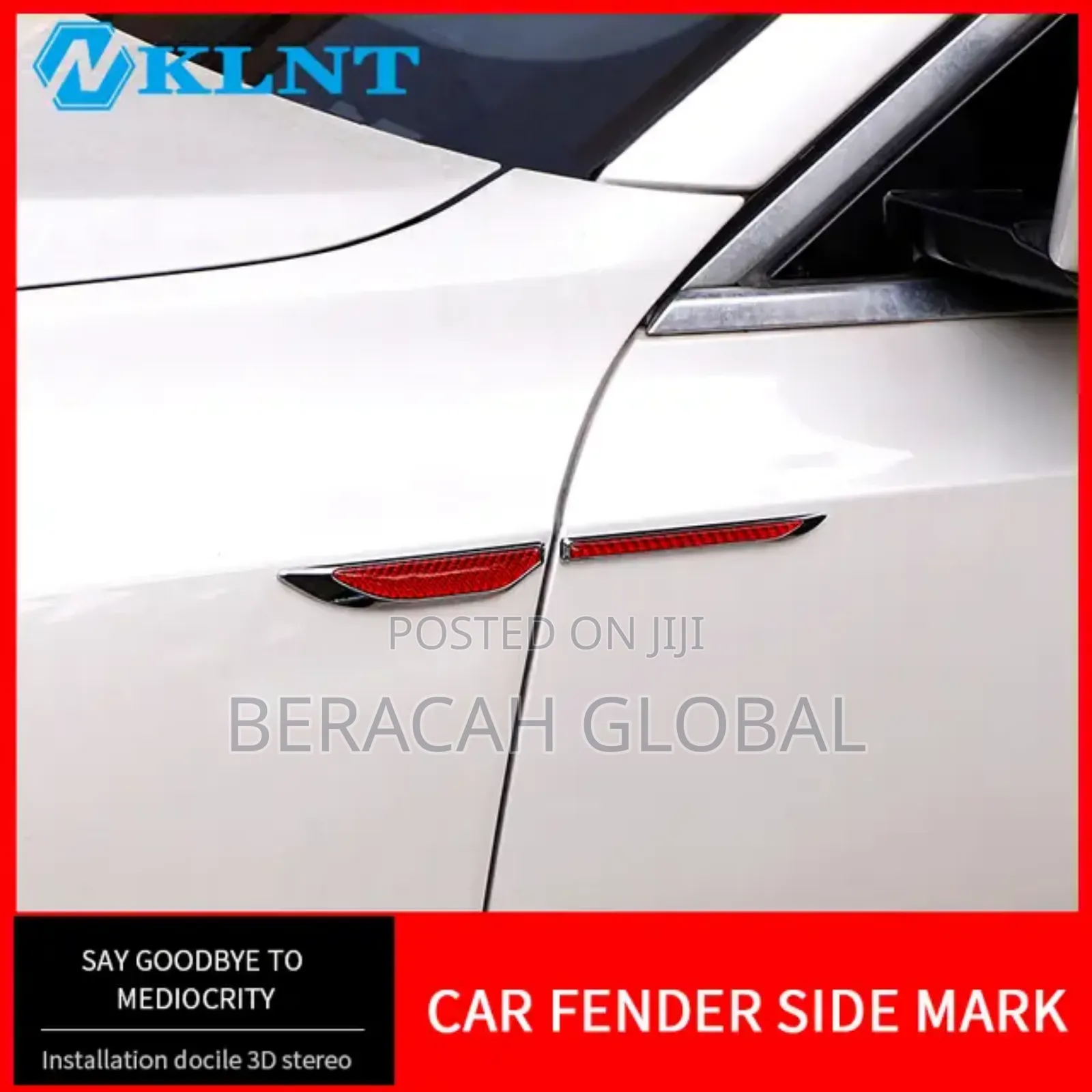 Fender Knife Mark Vent Air Flow Outlet Spoiler Metallic