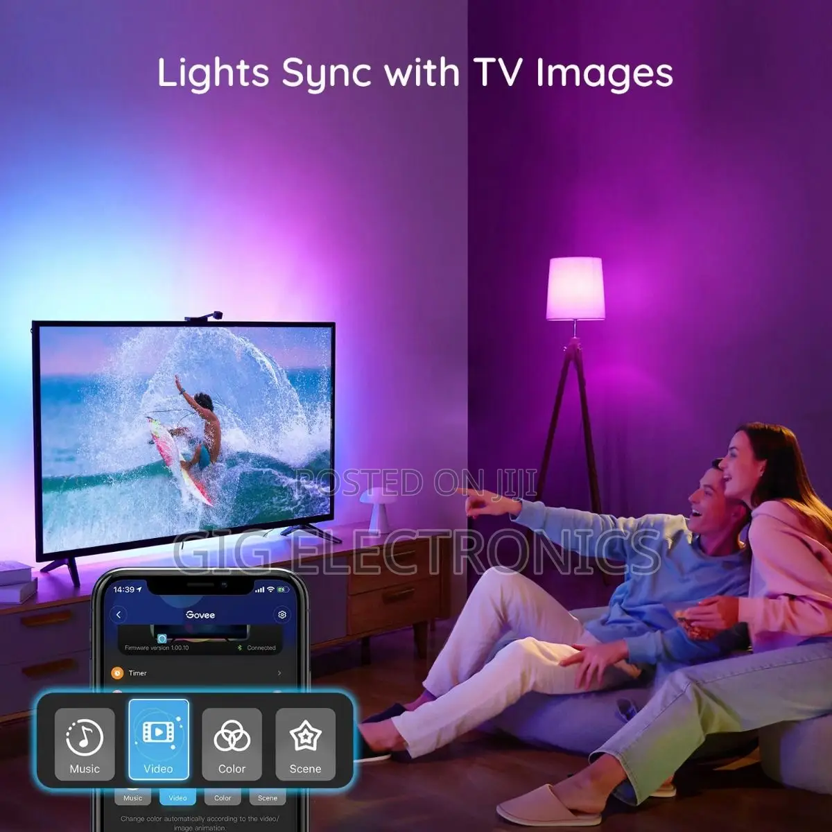 Govee Dreamview T1 Tv Backlight With Camera 55 - 65 Inches