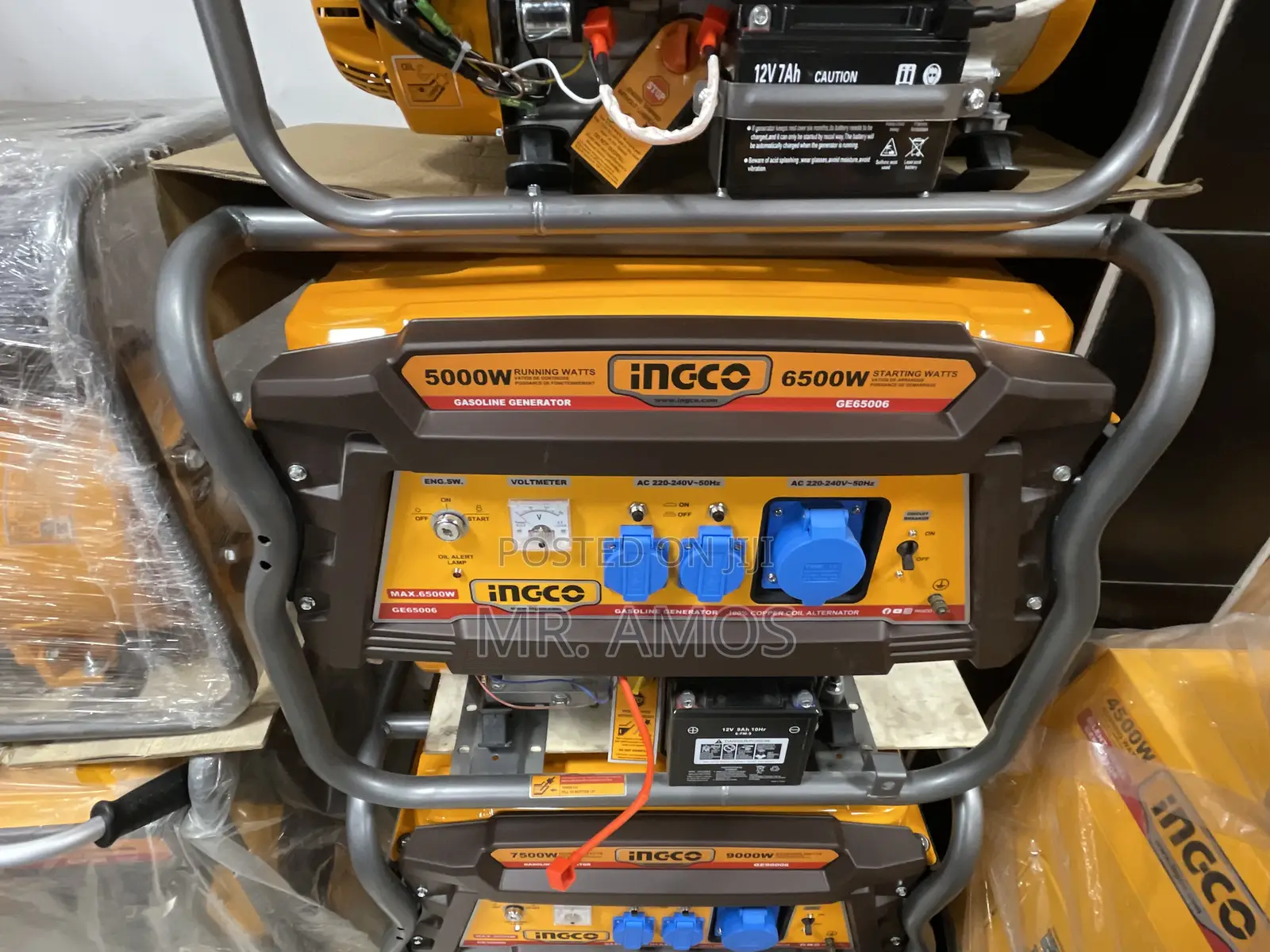 6.5kva Gasoline Generator With Recoil + Electric Start - Ge65006