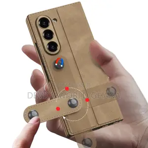 Nuback Leather Flip Case for Samsung Z Fold 6 With Pen Slot