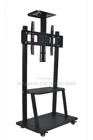 Floor Standing Mobile Tv Stand With Wheels 60”-100”