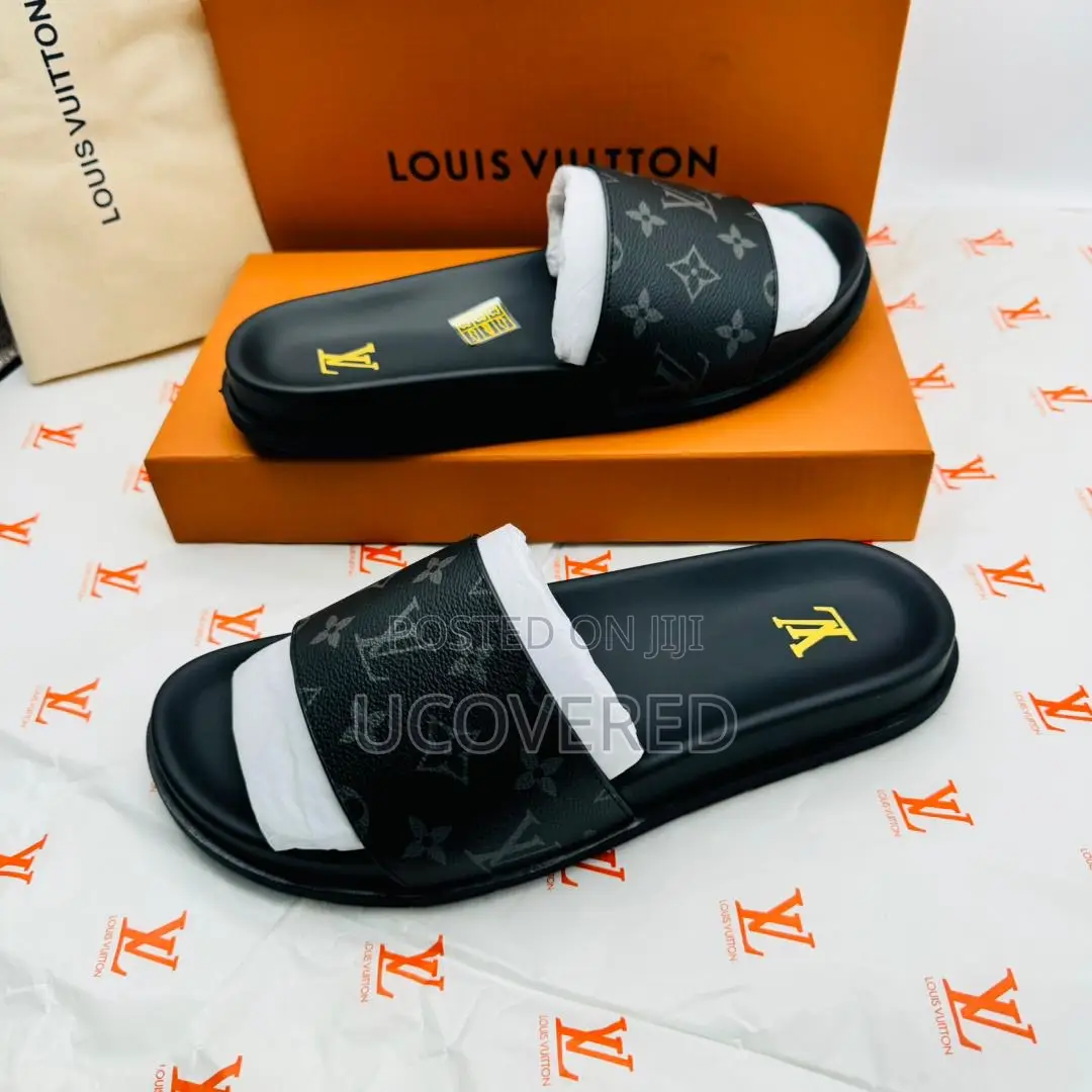 Louis Vuitton Real Leather Slippers