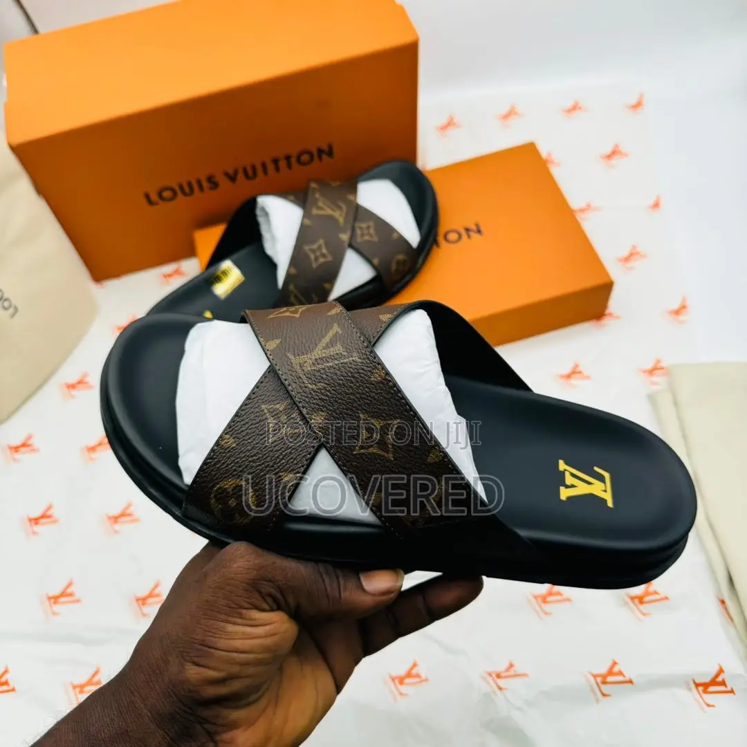 Louis Vuitton Real Leather Slippers