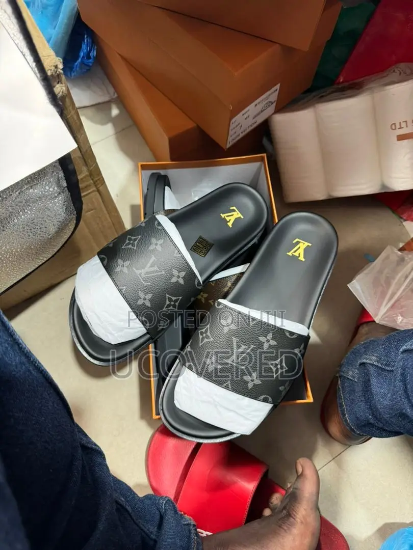 Louis Vuitton Real Leather Slippers