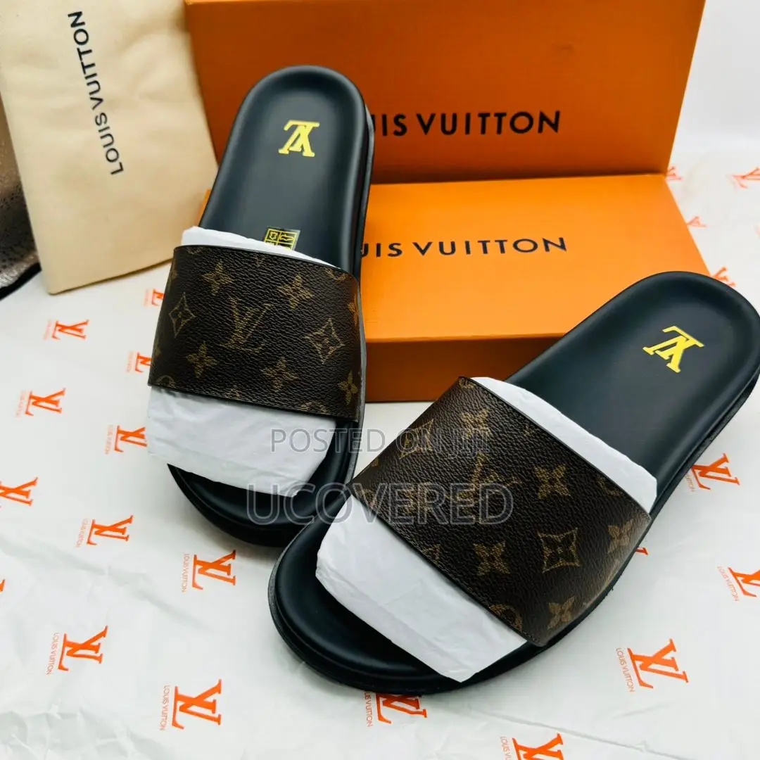 Louis Vuitton Real Leather Slippers