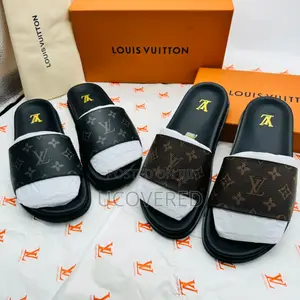 Louis Vuitton Real Leather Slippers