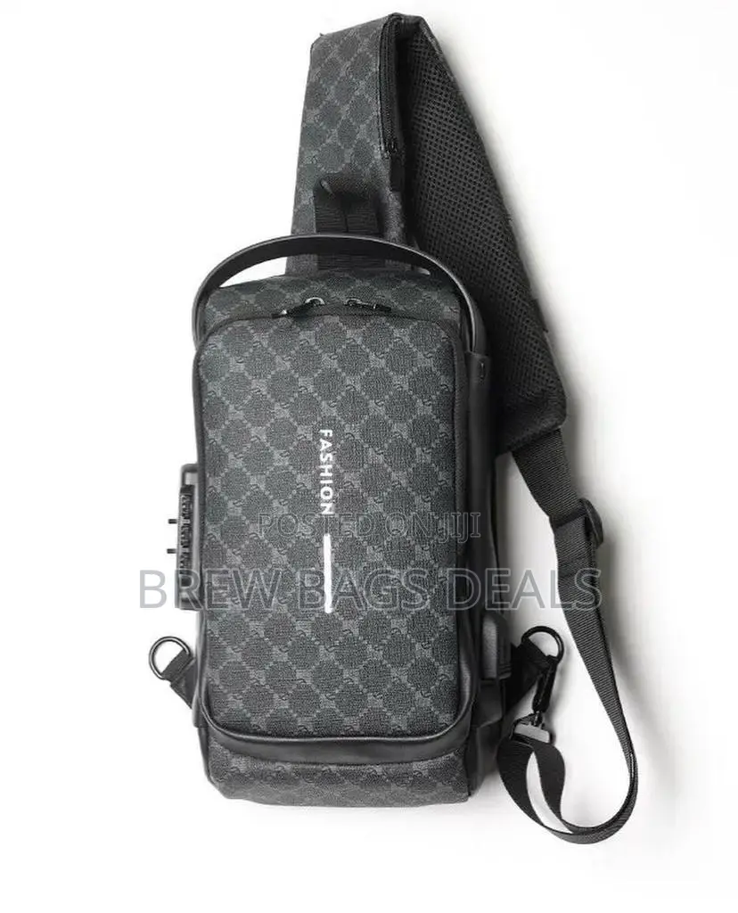 Original Branded Fashion Chest Bag With USB Port Waterproof