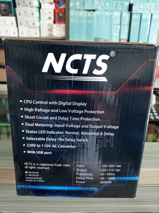 NCTS Automatic Voltage Stabilizer 2000va NCTS-Avr2000va 3