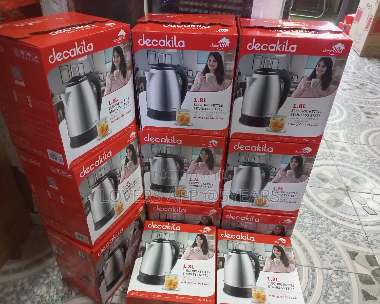 1.8L Electric Kettle Stainless Steel Electric Kettl Decakila