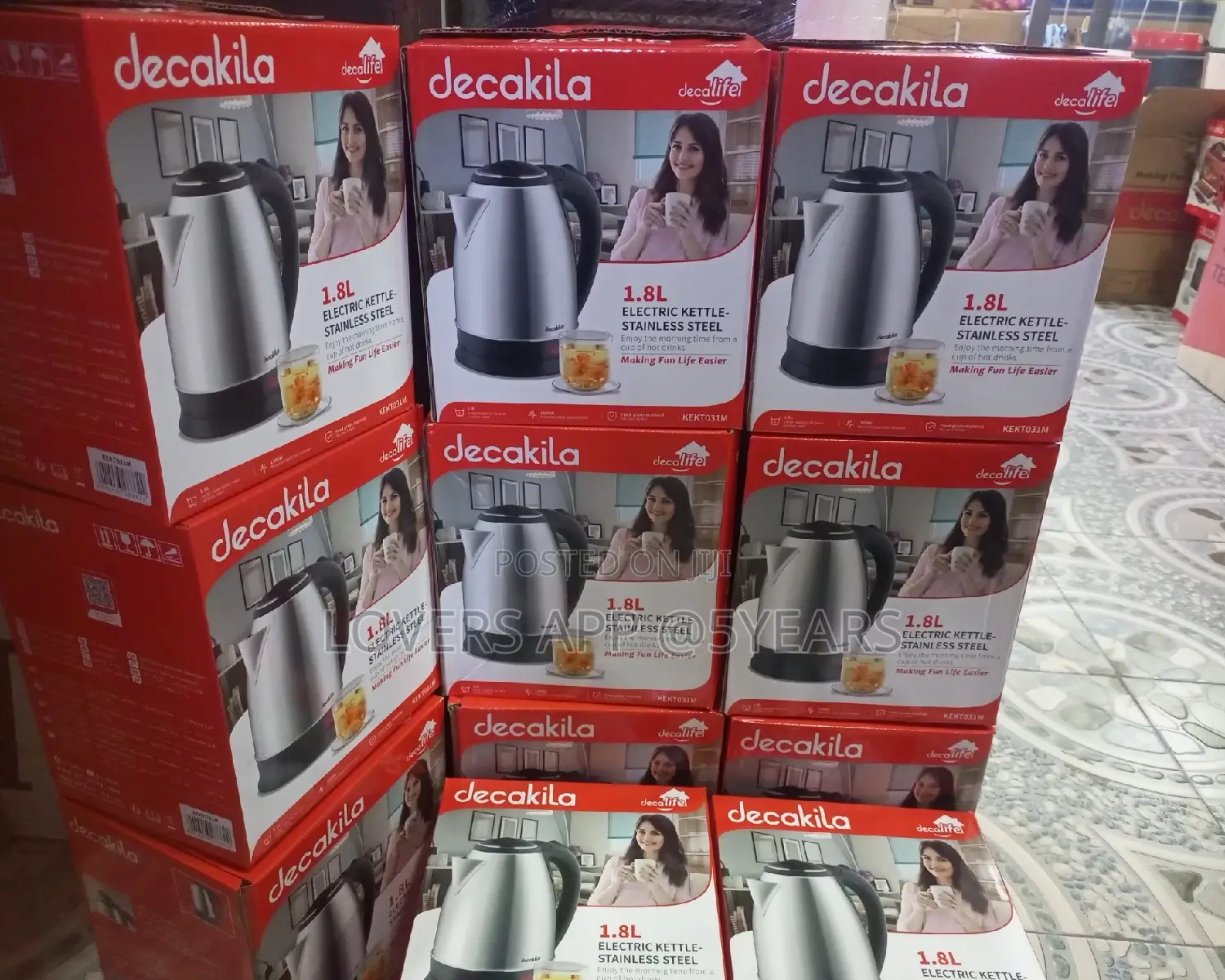 Decakila 1.8L Electric Kettle Stainless Electric Kettle