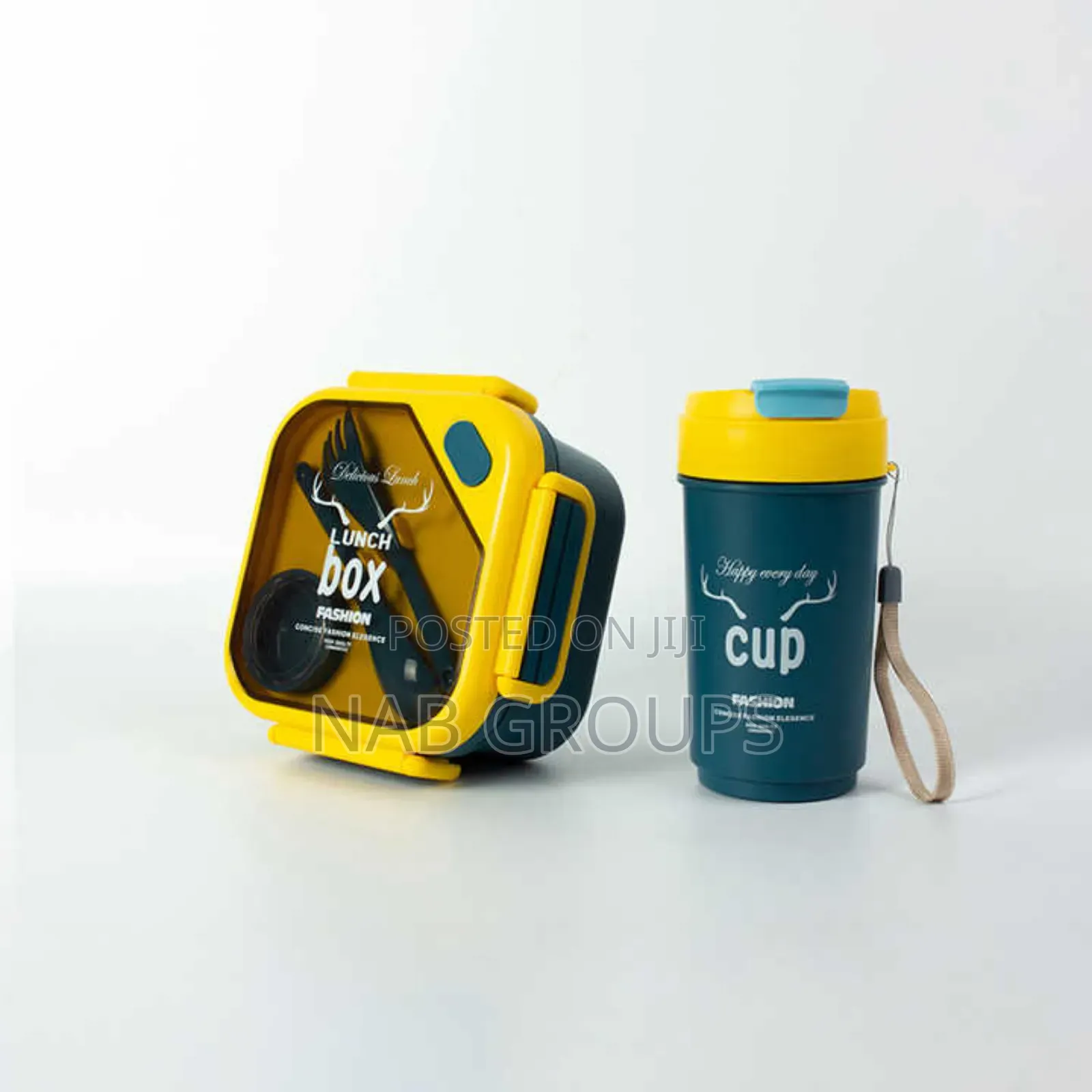 Dual Compartment Lunch Box With Bottle