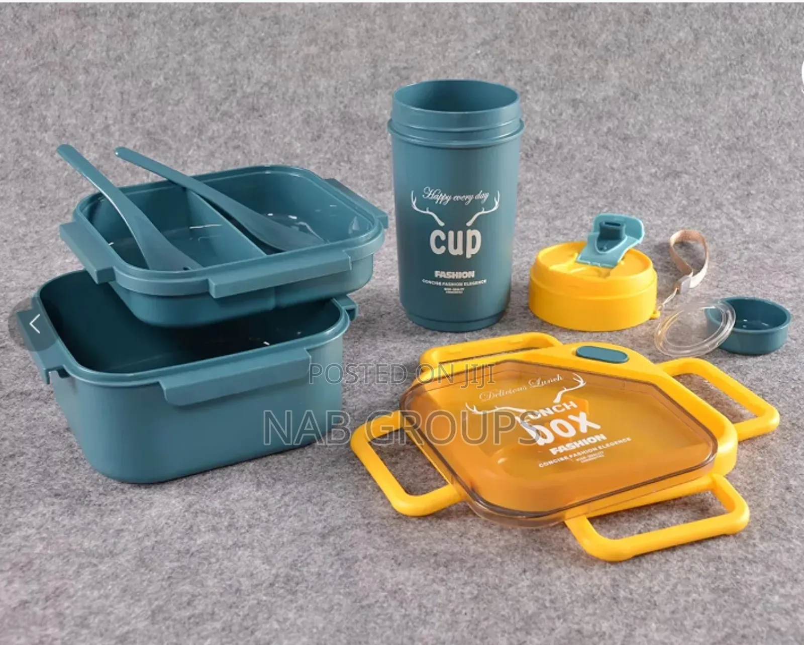 Dual Compartment Lunch Box With Bottle