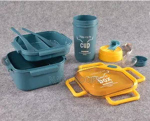 Dual Compartment Lunch Box With Bottle