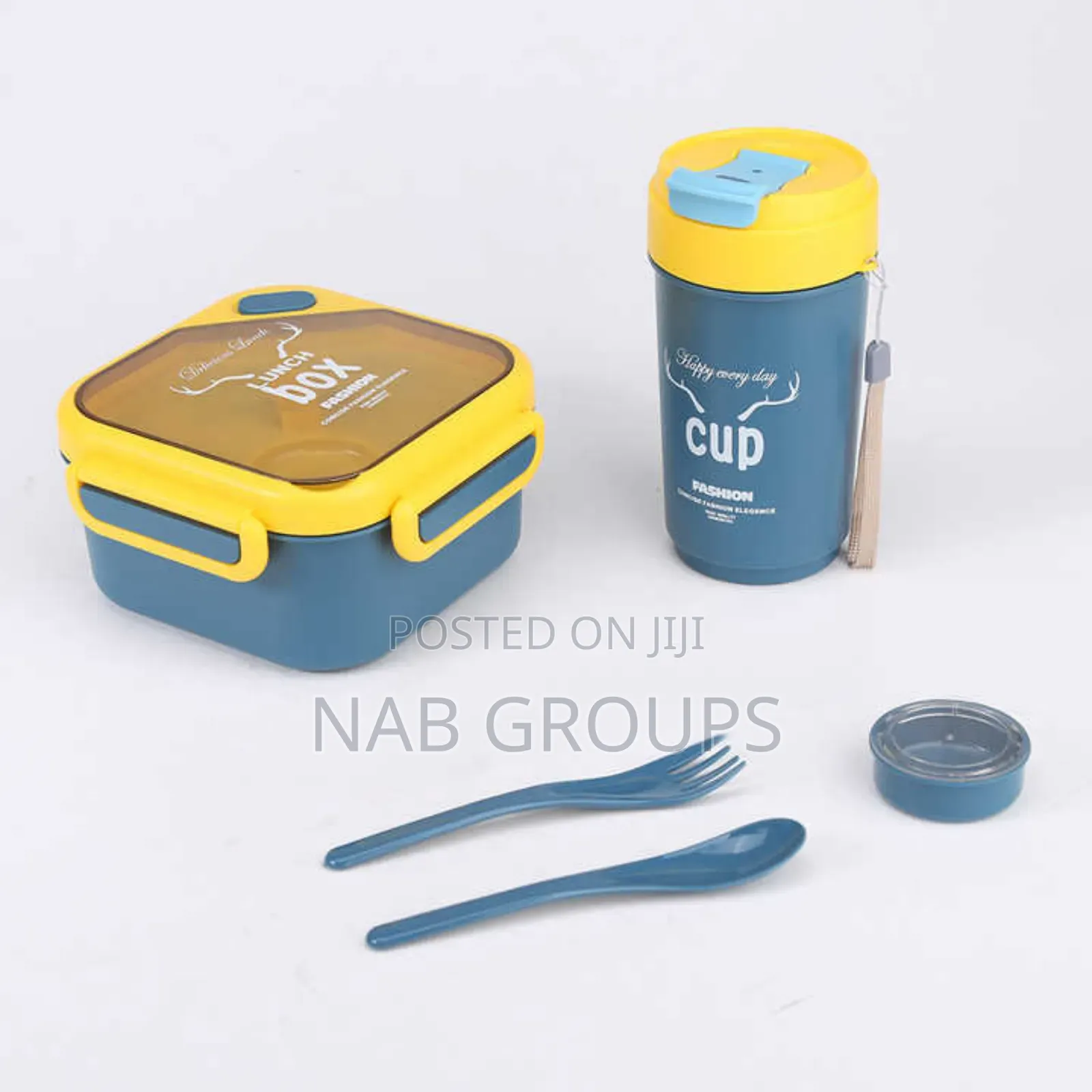Dual Compartment Lunch Box With Bottle