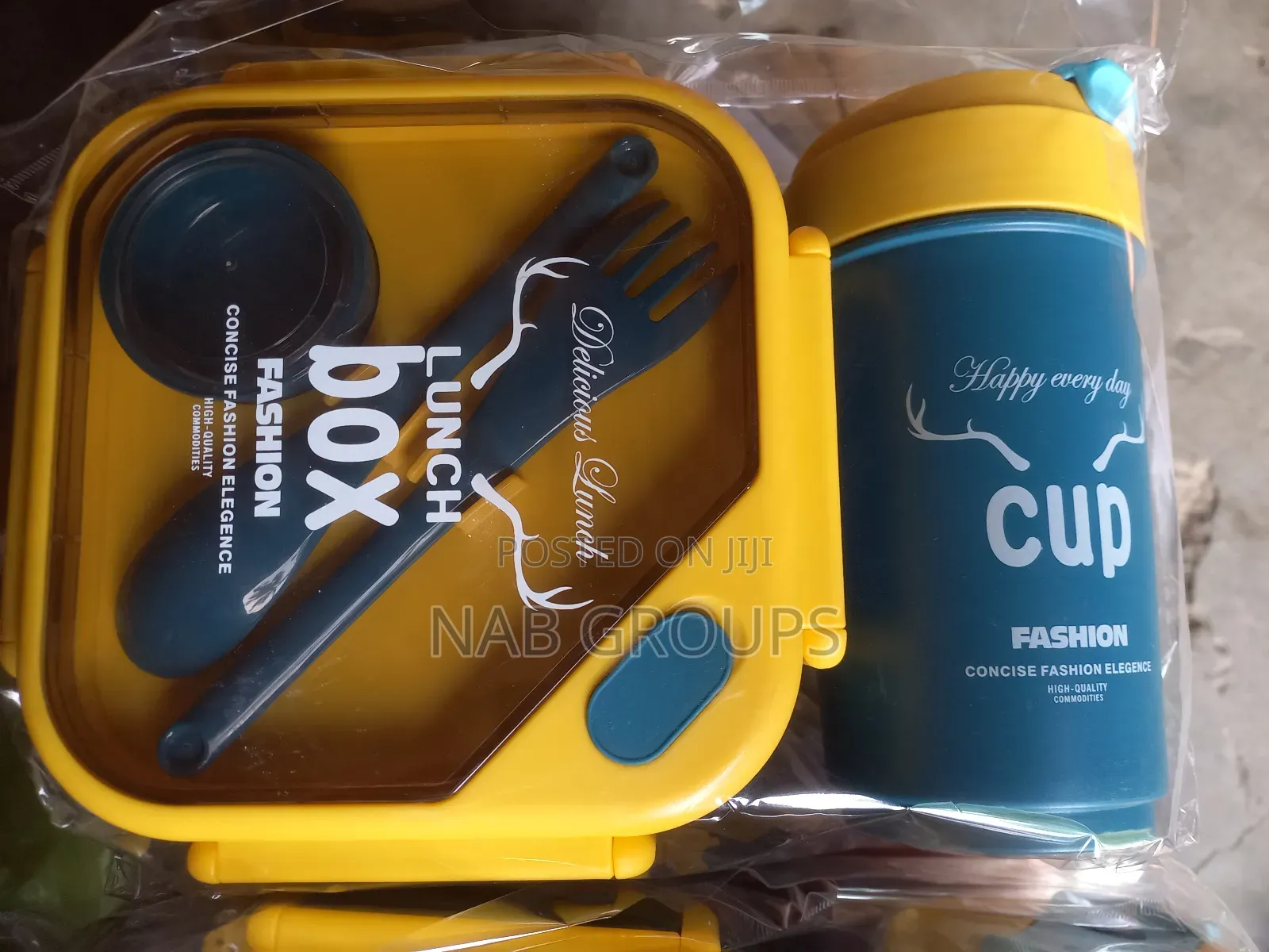 Dual Compartment Lunch Box With Bottle