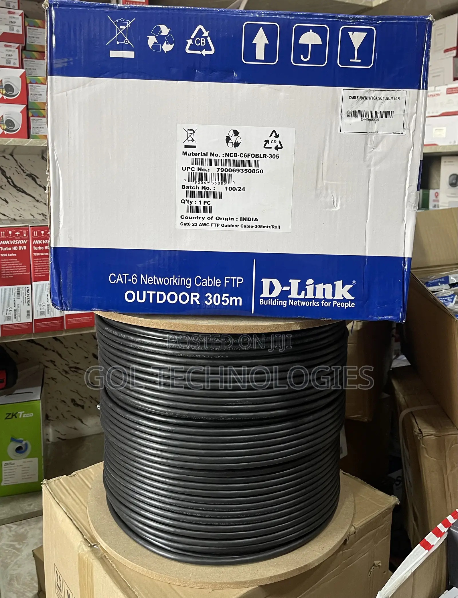 D-Link FTP Outdoor Cat6 Cable Double Coated 23 Awg Original