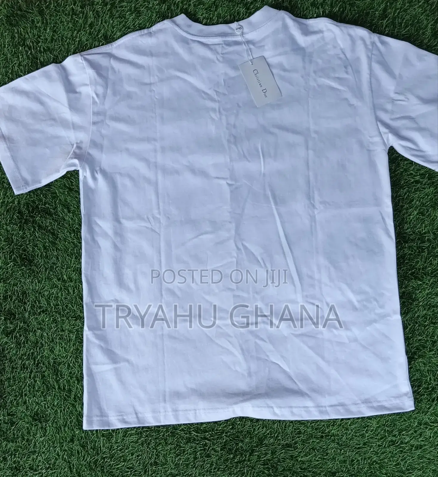White Dior Round-Neck Top for Sale at Tryahu Now