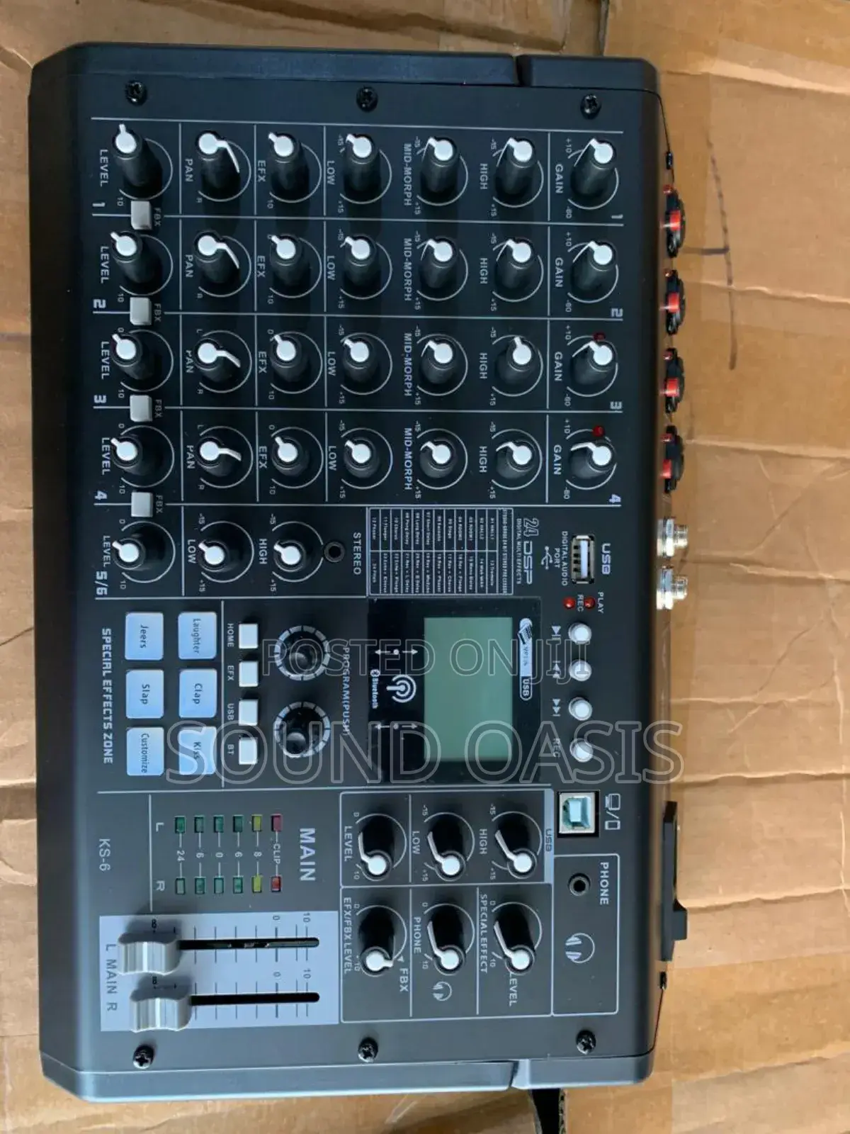 Six Channel Mixer With Soundcard and USB