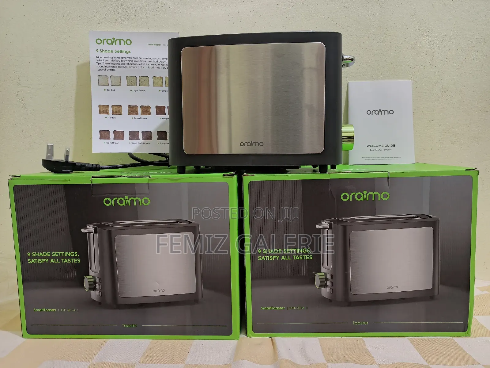 Oraimo Smart Toaster 950w 9-Shade 3-in-1 Toaster