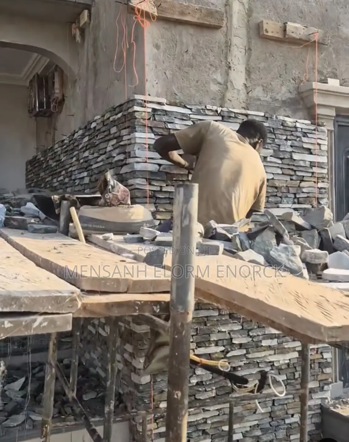 Good Stone Lining Workers.