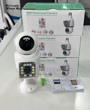 Panorama Wifi Bulb Camera Dual Lens, 4mp Bulb Camera 2-Len