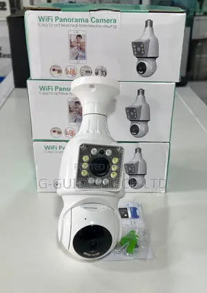 Panorama Wifi Bulb Camera Dual Lens, 4mp Bulb Camera 2-Len