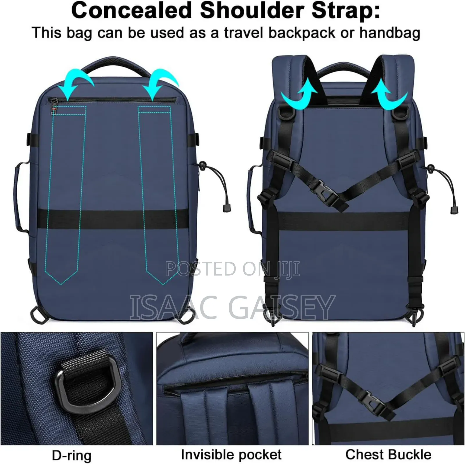 Fashionable 3-dimensional Multi-purpose Travel Backpack/Storagehandbag