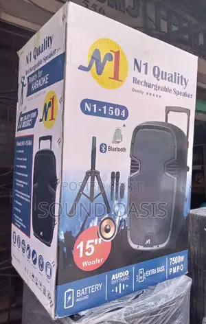 N1 Quality Rechargeable Bluetooth Speaker With Two Mics